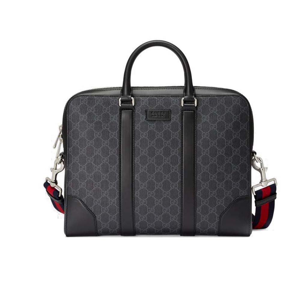 GUCCI GG BLACK BRIEFCASE 474135  (36*28*7cm)